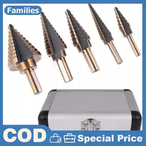 3 chiếc HSS Cobalt Nhiều lỗ 50 kích cỡ Bộ mũi khoan bước