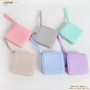 Ví đựng tiền xu CPINCP, Túi đựng du lịch chống nước bằng silicon, Túi đựng tai nghe có dây kéo Mini mượt mà dành cho học sinh