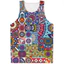 Áo tăng nam 3D hoa Mandala, Áo Vest đường phố Bohemian cổ điển, Áo thun mùa hè không tay thoáng khí mềm mại