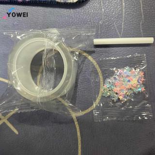 YOWEI Băng Nano Đa Năng Có Ống Hút Hạt Cho Thủ Công DIY Trẻ Em Pinch Đồ Chơi Làm Thổi Bong Bóng Stiy Traceless Nano Tape VN