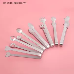 VFZ Thép Không Gỉ Mini Kẹp Thực Phẩm Cho Đường Viên Đá Viên Dễ Thương Nướng Bánh Ngọt Trang Trí Bánh Kẹo Món Tráng Miệng Kẹp OTE