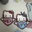 Kitty Kitty Kitty Cặp Đôi Đậu Thành Mặt Dây Chuyền Móc Khóa Dễ Thương Sanrio Cặp Đôi Bạn Gái Dễ Thương Series 6.22