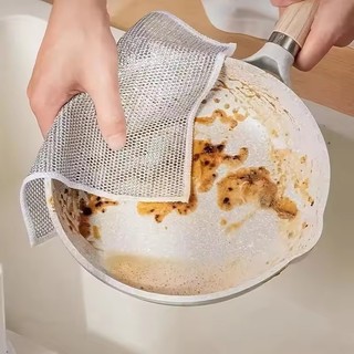 Khăn lau nhà bếp gia đình Magic - Khăn lau bát đĩa bằng thép kim loại hai mặt dày