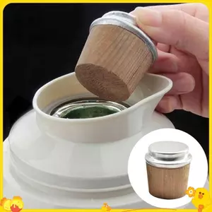 2 Chiếc Gỗ Giữ Nhiệt Nút Chặn Kín An Toàn Bền Vacum Bình Nút Chai Nắp Nắp Chai Nút Chai Cắm Thay Thế ​Dụng cụ phụ kiện ấm đun nước