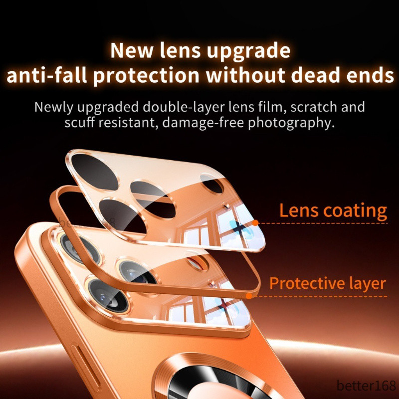 Ốp lưng từ tính cứng dành cho iPhone 15 PRO MAX 16 PRO MAX 14 13 12 PRO 17 PRO MAX chống rơi kèm bảo vệ ống kính máy ảnh