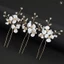 3 Chiếc Hình Chữ U Hoa Handmade Kẹp Tóc Handmade Kim Cương Giả Hoa Mũ Đội Đầu Cho Người Phụ Nữ Tạo Kiểu Tóc Làm Chân