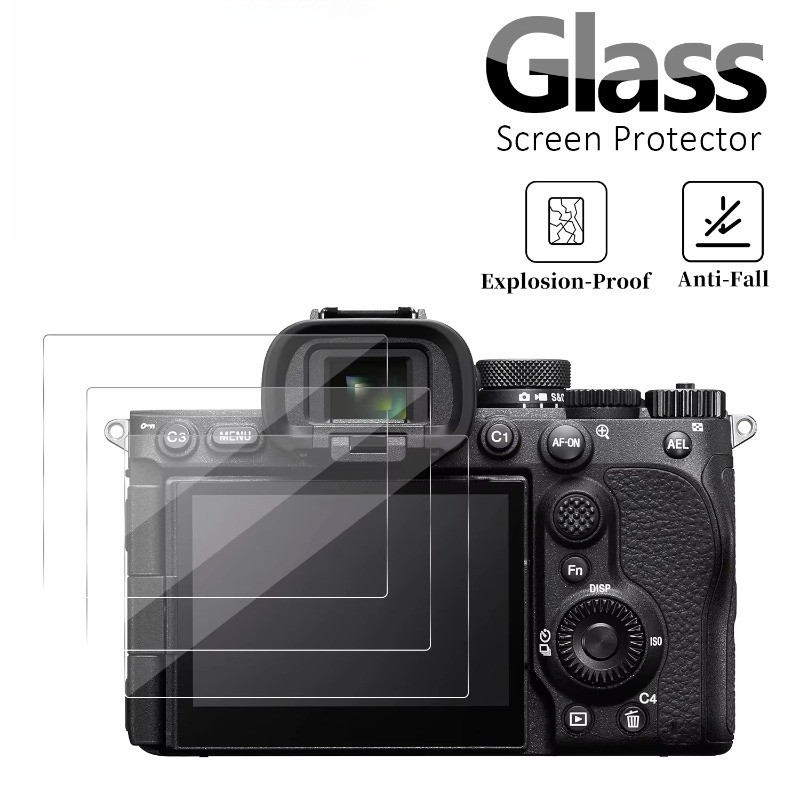 1-3 Chiếc Bảo Vệ Màn Hình LCD Camera Kính Cho Sony A9 A7S A7R A7CR A7C A77 A7 A1 V VI IV III II Camera 9H Kính Cường Lực Phim Cho Sony A9M3 A9M2 A1M2 A7M2 A7M3 A7M4 A7M5 A7RM2 A7RM4