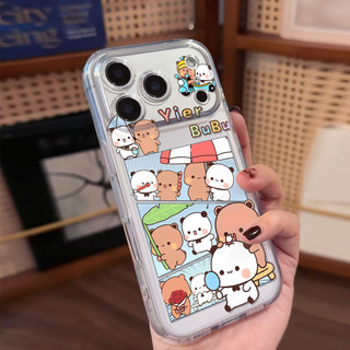 YIER BUBU Ốp điện thoại cho iPhone 17 16 15 14 13 12 11 silicon trong suốt mềm,Các cặp đôi vỏ chống sốc