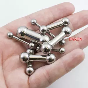DARON Kích Thước Lớn Lưỡi Móng Tay Nam Thời Trang Lưỡi Xỏ Lưỡi Stud Thép Không Gỉ Tai Đinh Quả Tạ Lưỡi Móng Tay
