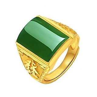 24 Cát Vàng Nhẫn Nam 9999 Nhẫn Vàng Thật Độc Đá dát Ngọc Bạc Nguyên Chất Nhẫn Vàng Không Phai Màu 5.20