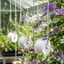 Móc lăn treo cà chua - Giá bánh xe sợi hoa - Móc treo bánh xe dây có thể điều chỉnh - Trellis hỗ trợ giấm trái cây - Dụng cụ cố định leo cây / Giao hàng miễn phí