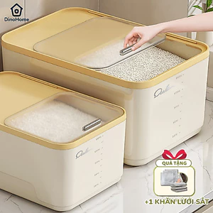 Thùng đựng gạo nắp trượt thông minh chống ẩm, côn trùng, Chất liệu PP cao cấp, 5-10-20kg ( HÀNG LOẠI 1)