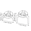 DONOVANQQ 6 Giỏ hấp nồi nhỏ, Giá hấp Mini đậm bằng thép không gỉ, Giá hấp đa chức năng Bàn chân cao / ngắn chống gỉ Giá hấp nồi trà