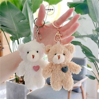 Móc Khoá Gấu Cute LINDO, Móc Khoá Hot Trend Treo Cặp, Balo, Quà Tặng Xinh Xắn