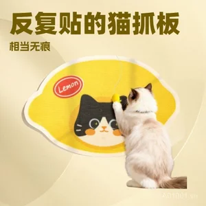 Thế hệ thứ tư Cat Scratch Board Lemon Cat No Gàu Chống Ăn Xước Miếng Dán Tường Mèo Scratch Pad Tường Đồ Chơi Dính Pass Đồ Dùng Cho Thú Cưng Móng Vuốt Mèo BIJZ