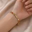 Vòng Tay Nữ Vòng Tay Nhật Bản Hàn Quốc Nhiều Màu Sắc Zircon Tím Kẻ Sọc Trái Tim Trang Sức Thời Trang Micro Kẻ Sọc Retro Vòng Tay Nữ Trang Sức Vòng Tay