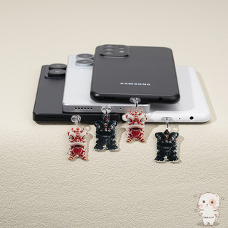 【Chamvn】có cổng sạc tương thích với IP và Android. Đồ trang trí múa lân bằng acrylic sáng tạo