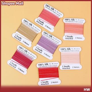 HWETR 8 # 0.8mm * 2 mét Giá xuất xưởng Nhiều màu 100% Màu Hồng Tự Nhiên Trắng Dây Lụa Dành Cho Nữ DIY Trang Sức Làm