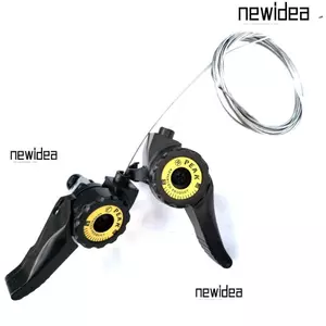 NEWIDEA 1 Cặp Cần Số Gắn Trên, Tốc Độ 3x5 / 6 / 7 Với Cáp Bên Trong MTB Xe Đạp Ngón Tay Cái Sang Số, Đa Năng Trái Phải Ngón Tay Cái Xe Đạp Cần Số Xe Đạp Xe Đạp Đường Bộ