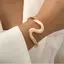 Cá tuyết hình dạng sóng mở Cuff Vòng đeo tay tối giản đồ trang sức thanh lịch cho phụ nữ