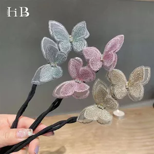 Dụng Cụ Tóc Nơ Đơn Giản Lông Tơ Bóng Đầu Phiên Bản Hàn Quốc Phụ Kiện Tóc Cô Gái Kẹp Tóc ZYTS