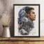 Cristiano Ronaldo Real Madrid Autograph Áp phích vải chống thấm nước không khung, Quạt nghệ thuật treo tường ngôi sao bóng đá Merch Quà lưu niệm cho trang trí quán Bar phòng ngủ