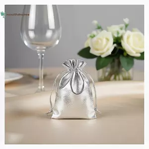 BeautifulHomeA Có Thể Điều Chỉnh 10 Chiếc Nhung Trang Sức Dây Rút Túi Quà Tặng Màu Vàng Bạc Cho Thanh Lịch Pao Lưu Trữ VN