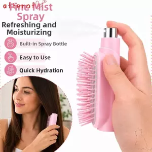 Lược phun sương tóc AFTEROF, Máy mát xa da đầu nước có thể đổ lại 2 trong 1, Bình xịt tích hợp chống tĩnh điện di động Máy bôi dầu tóc để tạo kiểu tóc