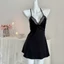PychoU Váy Ngủ Satin Nữ, Váy Ngủ Ren Mùa Hè Hóa Học, Thời Trang Mỏng Gợi Cảm Thoải Mái Trượt Đồ Ngủ Đồ Lót Đảng