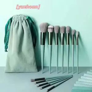 8 / 13 CÁIBộ cọ trang điểm Fluffy Professiona Kem nền mỹ phẩm Phấn mắt Kabuki Make Up Brush Dụng cụ làm đẹp Trang điểm