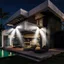 Đèn LED năng lượng mặt trời có thể sạc lại Sân vườn Hộ gia đình Đèn tường ngoài trời Chống nước Tuổi thọ pin dài Đèn chiếu sáng tự động Cảm ứng
