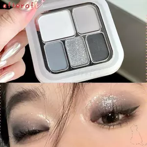 Bảng phấn mắt AFTEROF, Bảng phấn má hồng làm sáng 5 màu, Độ bão hòa thấp Matte Trang điểm mắt chống nước Highlighter dành cho nữ