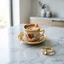 Hộp đựng đồ trang sức nhỏ hàng đầu có nắp đậy Hộp đựng đồ trang sức phong cách cốc có hoàn thiện tráng men và đế đựng đồ cho tủ quần áo để bàn S