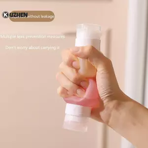 KUZHEN Chai Đôi Có Thể Đổ Lại Silicon Mềm Bóp Ống Lotion Hộp Đựng Rỗng Di Động Dầu Gội Dụng Cụ Vệ Sinh Phụ Kiện Di Động Cho Chuyến Đi Công Sở HOT
