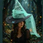 THEGIRL8B Halloween Đảng Bướm Phù Thủy, Xếp Ly Gothic Mũ Phù Thủy, 12 Bướm Lưới Sợi Bền Cao Mũi Nhọn Nón Top Phù Thủy Mũ Cosplay Trang Phục