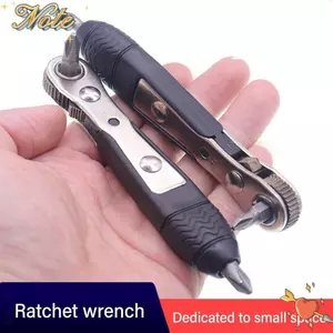 NOTE1 Tuốc nơ vít hai chiều, có ổ cắm hàng loạt Tuốc nơ vít Ratchet 36 răng, Ổ cắm hàng loạt thực tế Xoay góc phải Tuốc nơ vít hẹp Khoảng cách không gian nhỏ