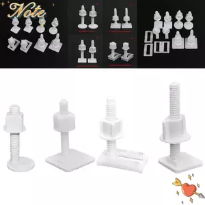 NOTE1 1 Cặp Vít Sửa Chữa Ghế Nhà Vệ Sinh, Tấm Che Ghế Thay Thế Phụ Kiện Phòng Tắm Nắp Bản Lề Bu Lông Sửa Chữa, Phụ Kiện Ghế Nhựa Bền Đẹp Đa Năng Vít Vòng Đệm