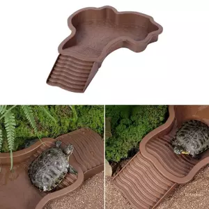 Bát môi trường sống rùa hàng đầu có bước tiện dụng 4 độ sâu 3cm chống trầy xước