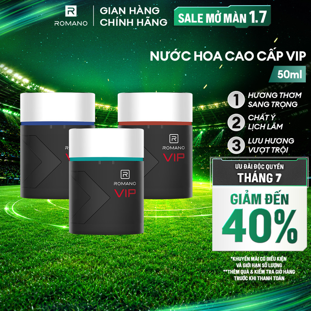 [Deal Sốc - 40%] Nước hoa nam cao cấp Romano VIP 50ml