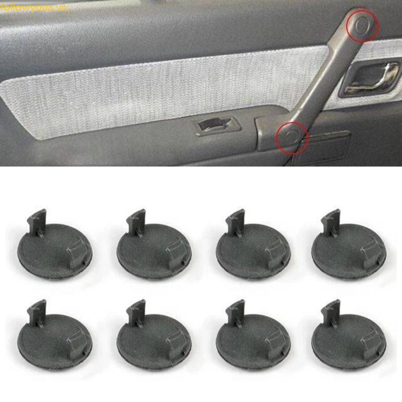 8-piece/set Inner Interior Door Grab Handle Armrest Screw Cover Cap Plug Plastic