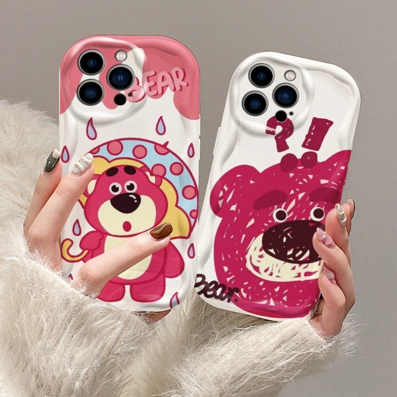 Dành Cho Tecno Spark 10 Pro 20C 10C 30 30C GO1 1S GO 2025 GO 2024 Camon 30 Phim Hoạt Hình Dễ Thương L-Lotso Gấu Hồng 3D Wave Case Bìa Mềm