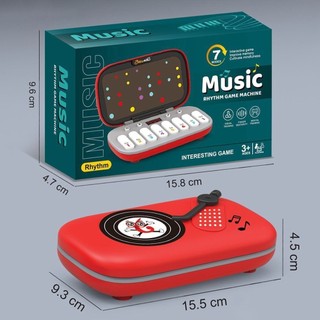 Máy chơi game âm nhạc YSANH Rhythm Master, Giảm căng thẳng 7 chế độ Trò chơi nhịp điệu nhạc điện tử|Âm thanh tương tác Phong cách pin Montessori Đồ chơi bàn phím điện tử Mini