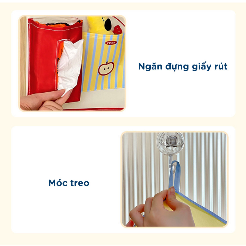 Túi Đựng Đồ Chia Ngăn Treo Tường Tiện Lợi Vải Canvas Dày Dặn, Túi Đựng Đồ Lót, Tất Vớ