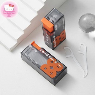 Moonlights Hộp Bảo Quản Bóng Tự Động Chăm Sóc Vệ Sinh Răng Miệng Hộp Đựng Bóng Di Động Tiện Lợi Với 10 Chiếc Floss EN