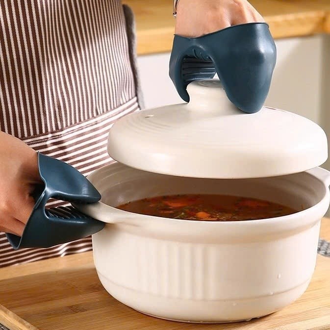 Combo 3 Món Dụng Cụ Kẹp Gắp Kẹp Bát Đĩa, Găng Tay Nhắc Nồi Chống Nóng,Kẹp Thức Ăn Nóng,Thép Không Gỉ