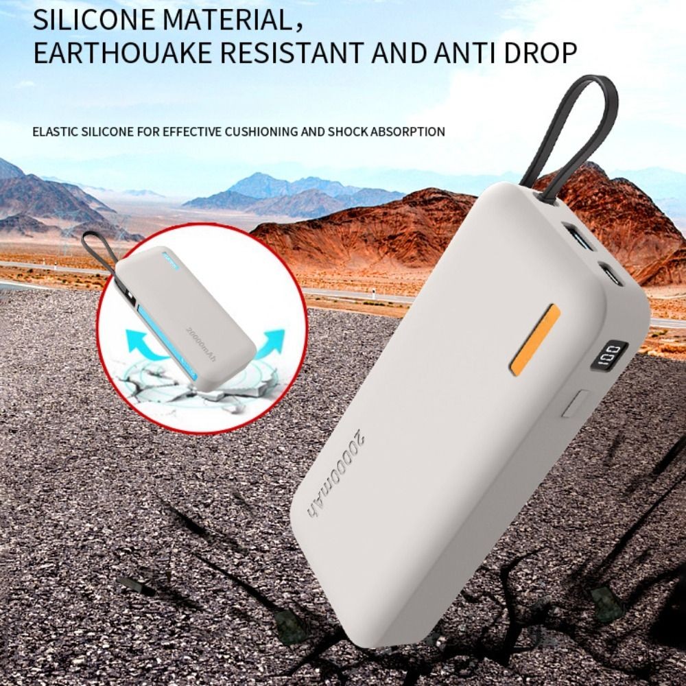 STABFOAM Silicone, Mềm Chống Sốc Bảo Vệ, Chất Lượng Cao Màu Trơn Chống Bụi Di Động Mang Theo Cho CUKTECH CP25 20000mAh Power Bank 55W Du Lịch
