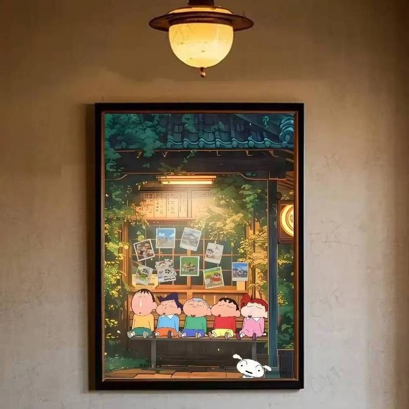 Anime Crayon Shin-chan poster Treo Tường Nghệ Thuật Nhà Phòng Khách Phòng Ngủ Thanh Trang Trí Thẩm Mỹ