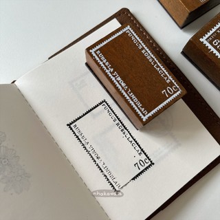 Con dấu gỗ khung stamp retro Back in Time