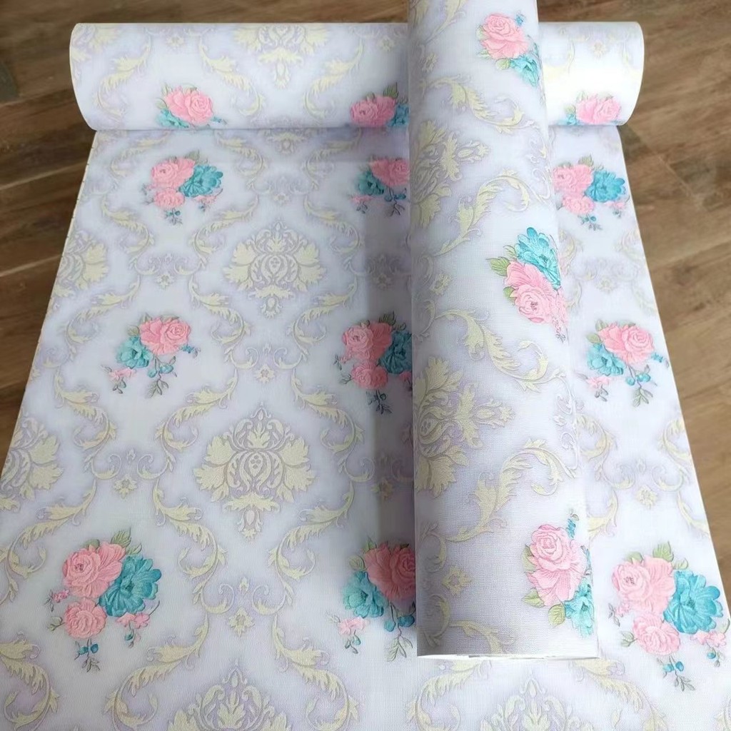 Phong Cách Châu Âu Retro Tự Dính Giấy Dán Tường Chống Ẩm Nền Tivi Treo Tường Phòng Khách Phòng Ngủ