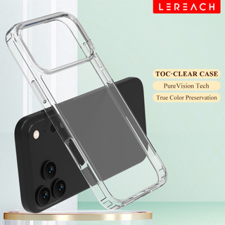 Ốp điện thoại Lereach Crystal Clear cho iPhone 17 Pro Max / iPhone Air / 17 Pro / 17 - Chống sốc siêu mỏng | CHỐNG-Scratch